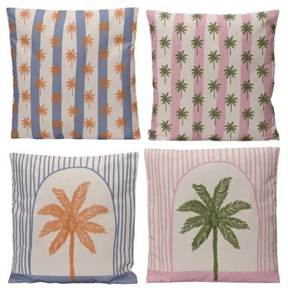 Outdoor-Kissen Palme rosa – 45x45 cm
