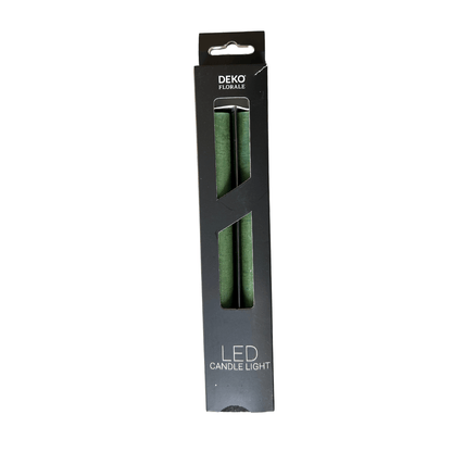 LED Dinerkaarsen incl afstandsbediening – Set van 2 – groen – excl. batterijen