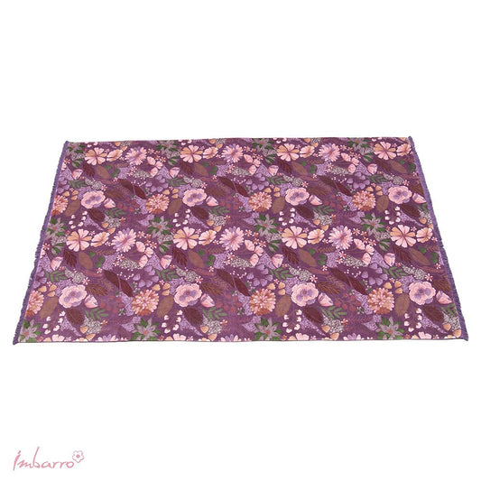 Plaid Velvet Purple – Bloemendessin – 110 x 180 cm