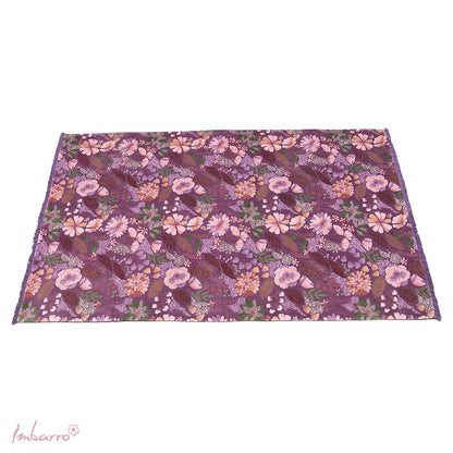 Plaid Velvet Purple – Bloemendessin – 110 x 180 cm