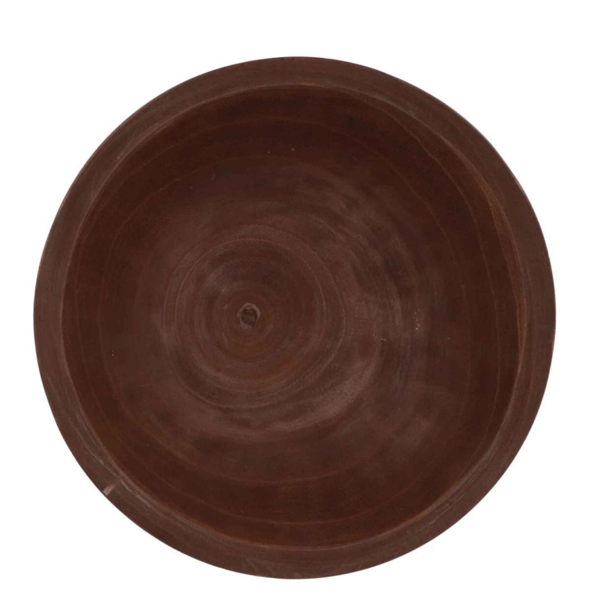 Houten schaal - donkerbruin - Ø35 cm