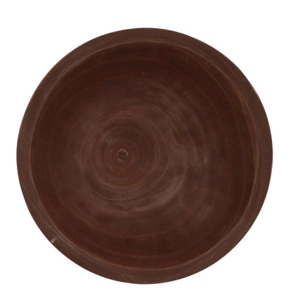 Houten schaal - donkerbruin - Ø35 cm