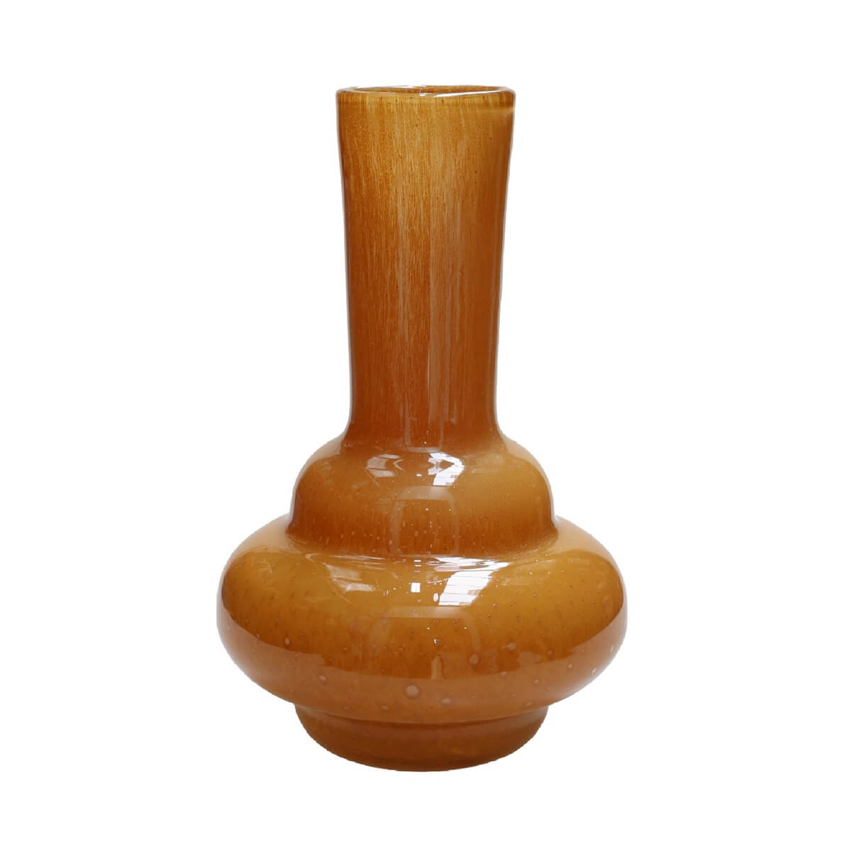Glazen vaas - warm geel – 35 cm
