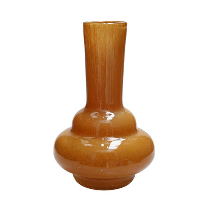 Glazen vaas - warm geel – 35 cm