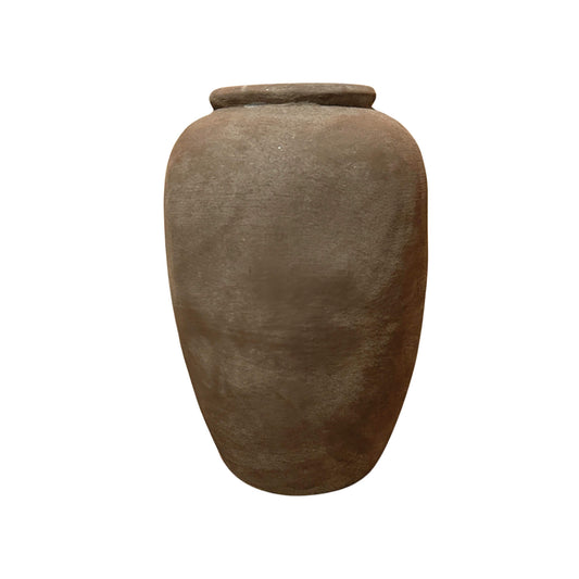Aardewerken hoge pot rustiek - bruin