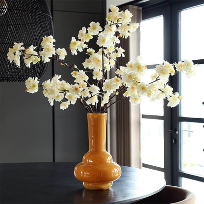 Glazen vaas - warm geel – 35 cm