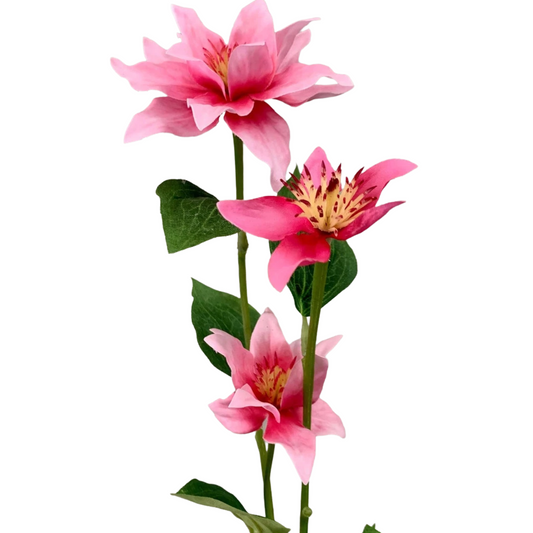 Zijden Clematis bloem roze