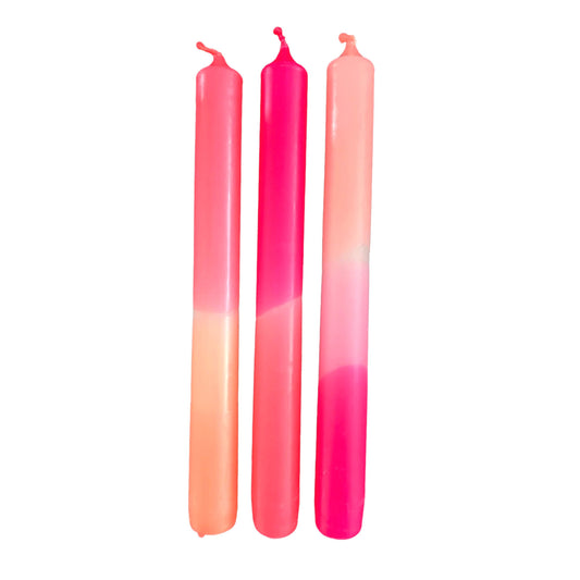 Dip Dye kaars Neon - Valentijn - Limited Edition