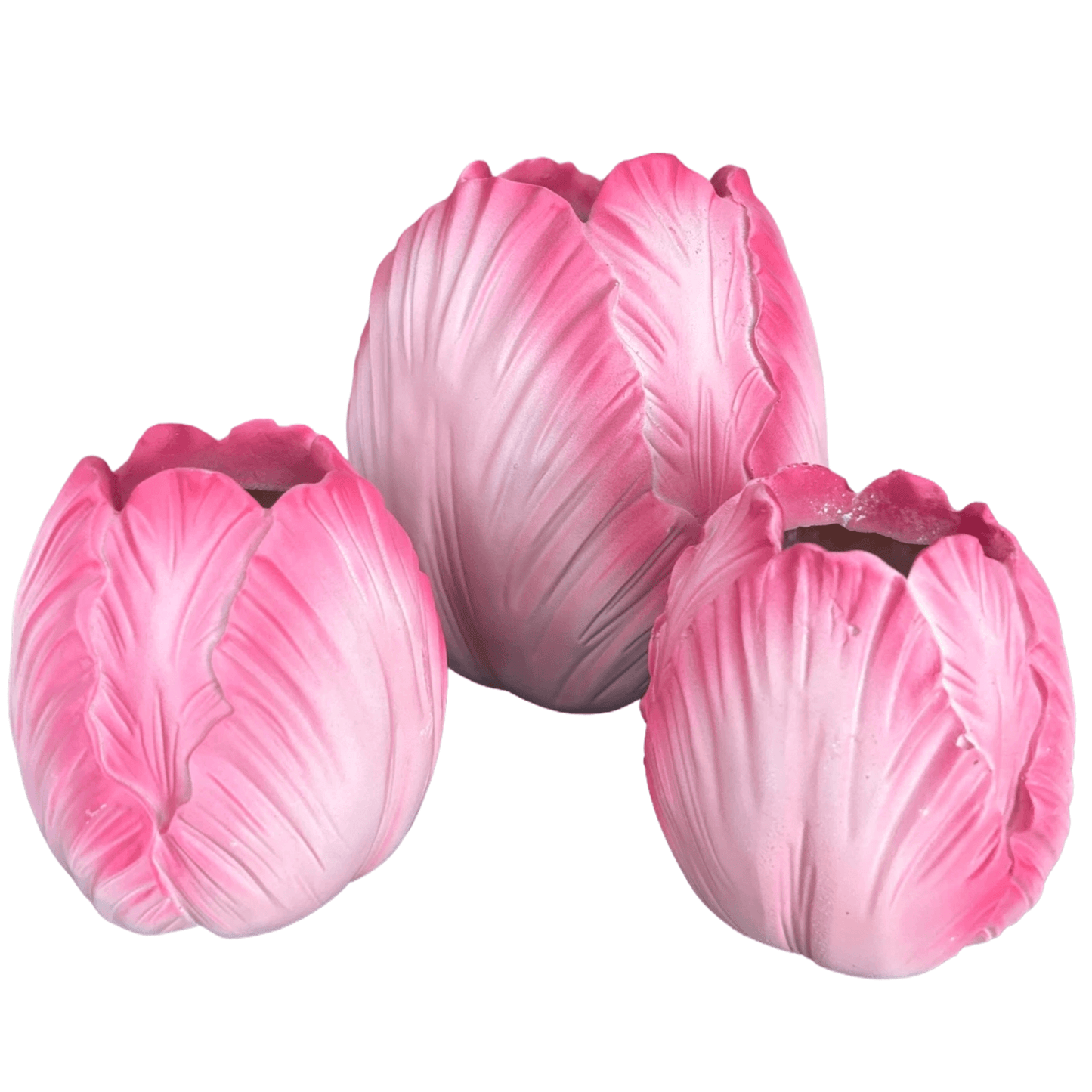 Vaas in vorm van Tulp roze in 3 maten
