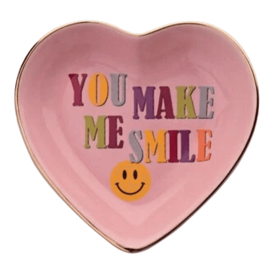 Love plate "You make me smile"