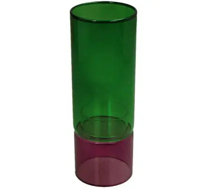 Waxinehouder Groen/Roze Ø6 x H17 cm