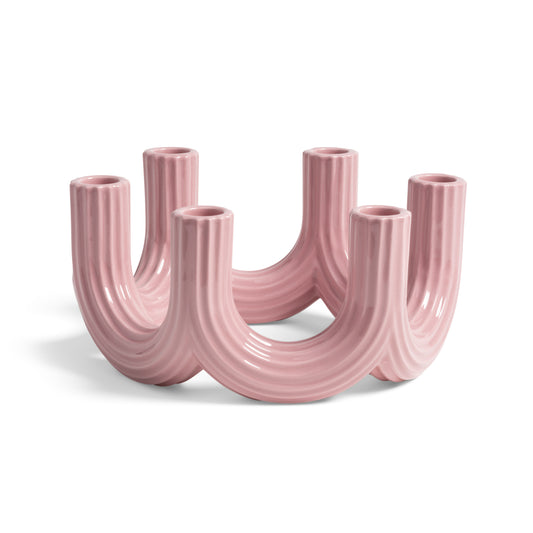Kandelaar Churros roze van &Klevering