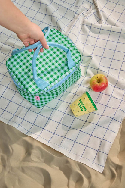 Koeltas met groene ruit  - Rice
