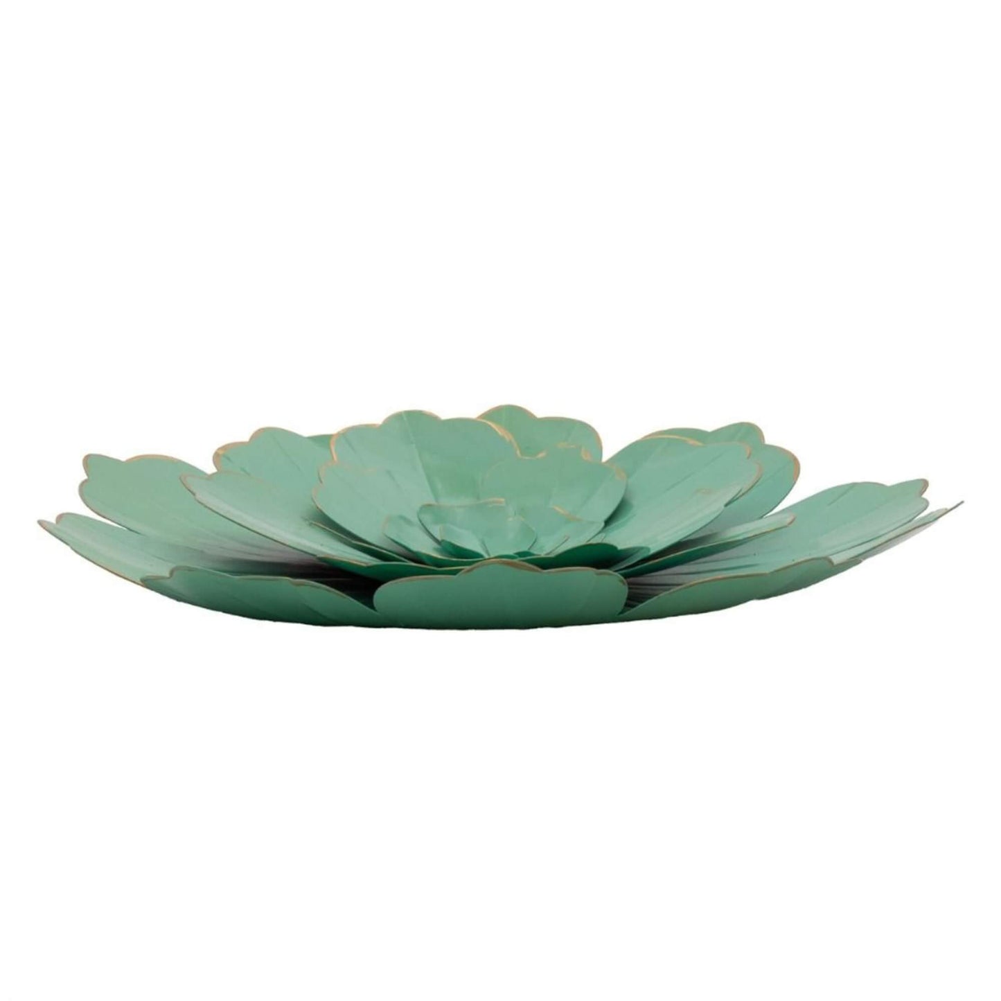 Metallene Mauerblume Aqua 28 cm – Mintgrün