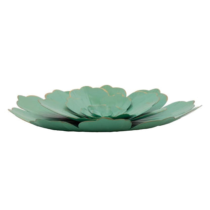 Metallene Mauerblume Aqua 28 cm – Mintgrün