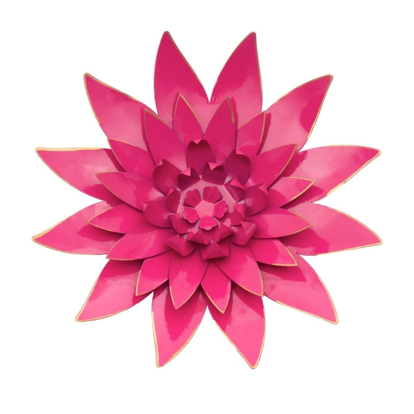 Metalen Muurbloem Dahlia 25 cm – Roze
