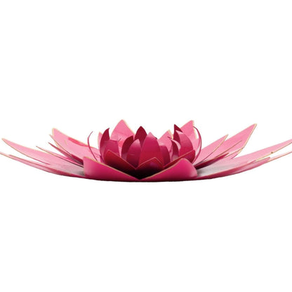 Metalen Muurbloem Dahlia 25 cm – Roze