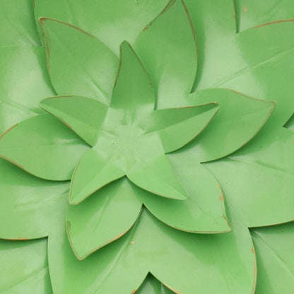Metallene Mauerblume Jade 28 cm – Grün