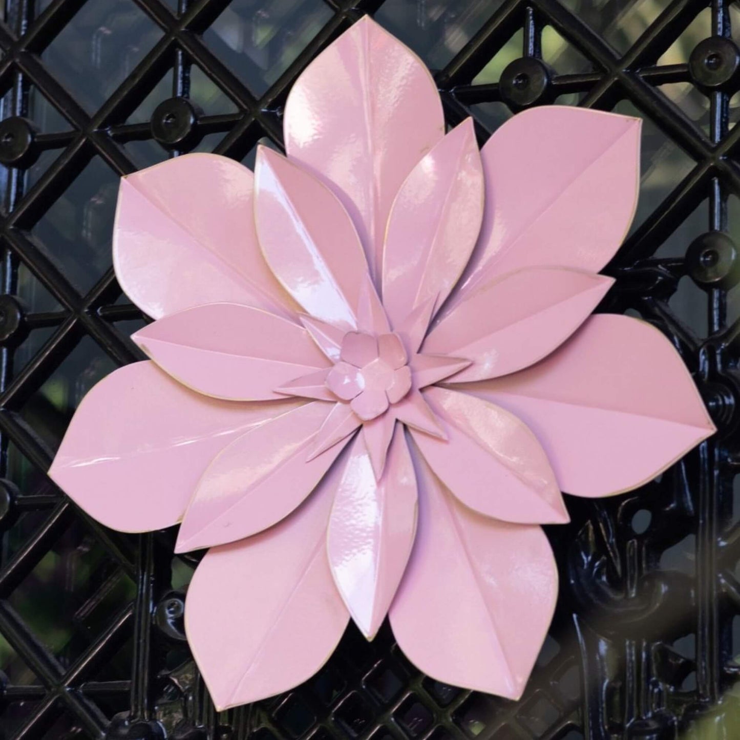 Metalen Muurbloem Sakura Roze 28 cm