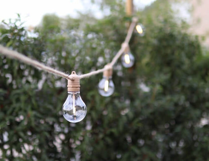 Buitenlampen op touw met LED – 5 meter