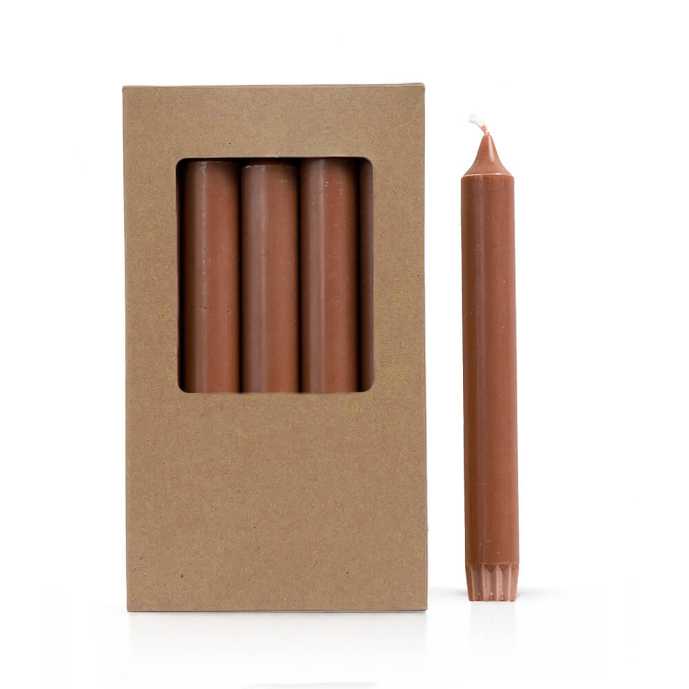 Dinerkaarsen Chestnut 19 cm – 10 stuks in een doos