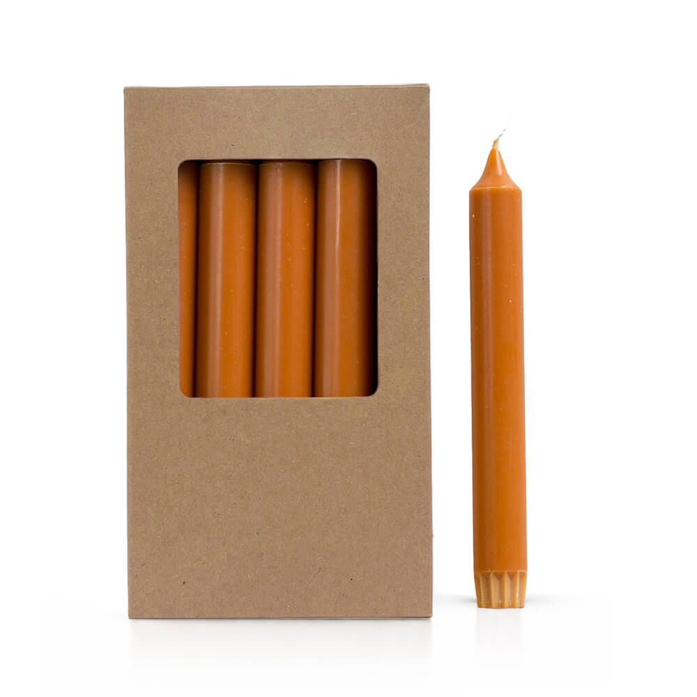 Dinerkaarsen Terracotta 19 cm – 10 stuks in een doos