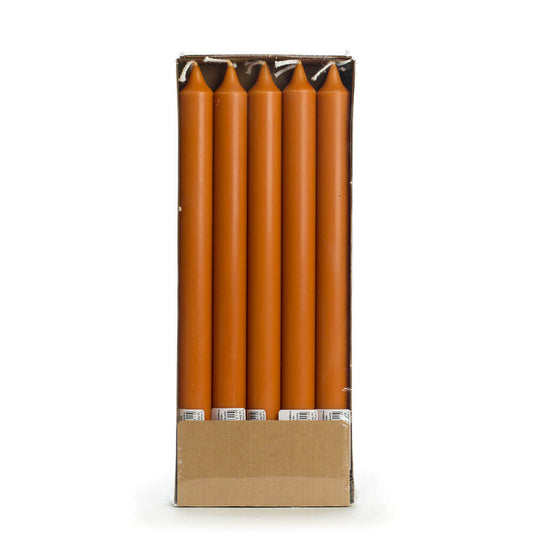 Dinerkaarsen Terracotta 28 cm – 10 stuks in een doos