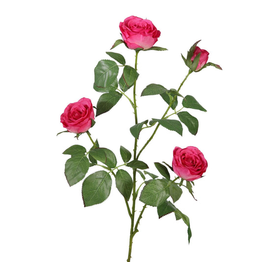 Zijden bloem Cabbage rose fuchsia