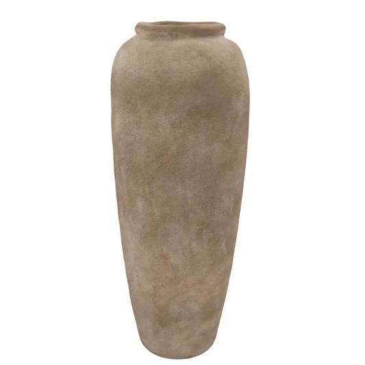 Aardewerken hoge pot rustiek - bruin