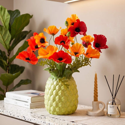Grüne Ananasvase - 28 cm hoch