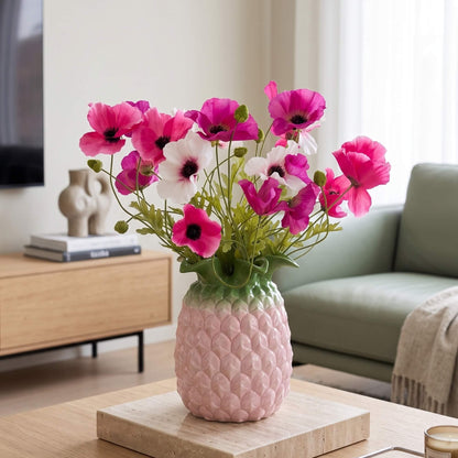 Rosa Ananasvase - 28 cm hoch