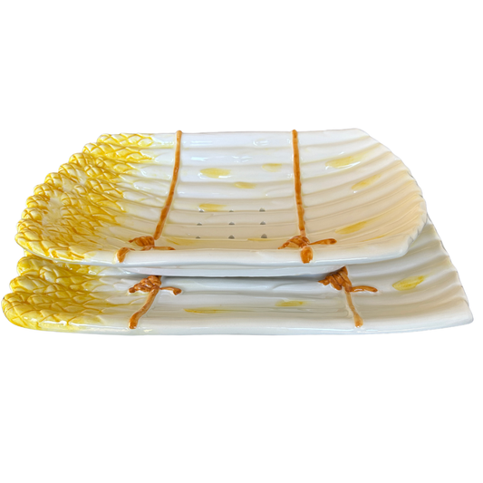 Aspergeschaal set - Geel – 34 x 21 cm