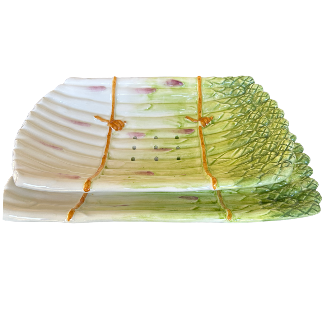 Aspergeschaal set - Groen – 34 x 21 cm