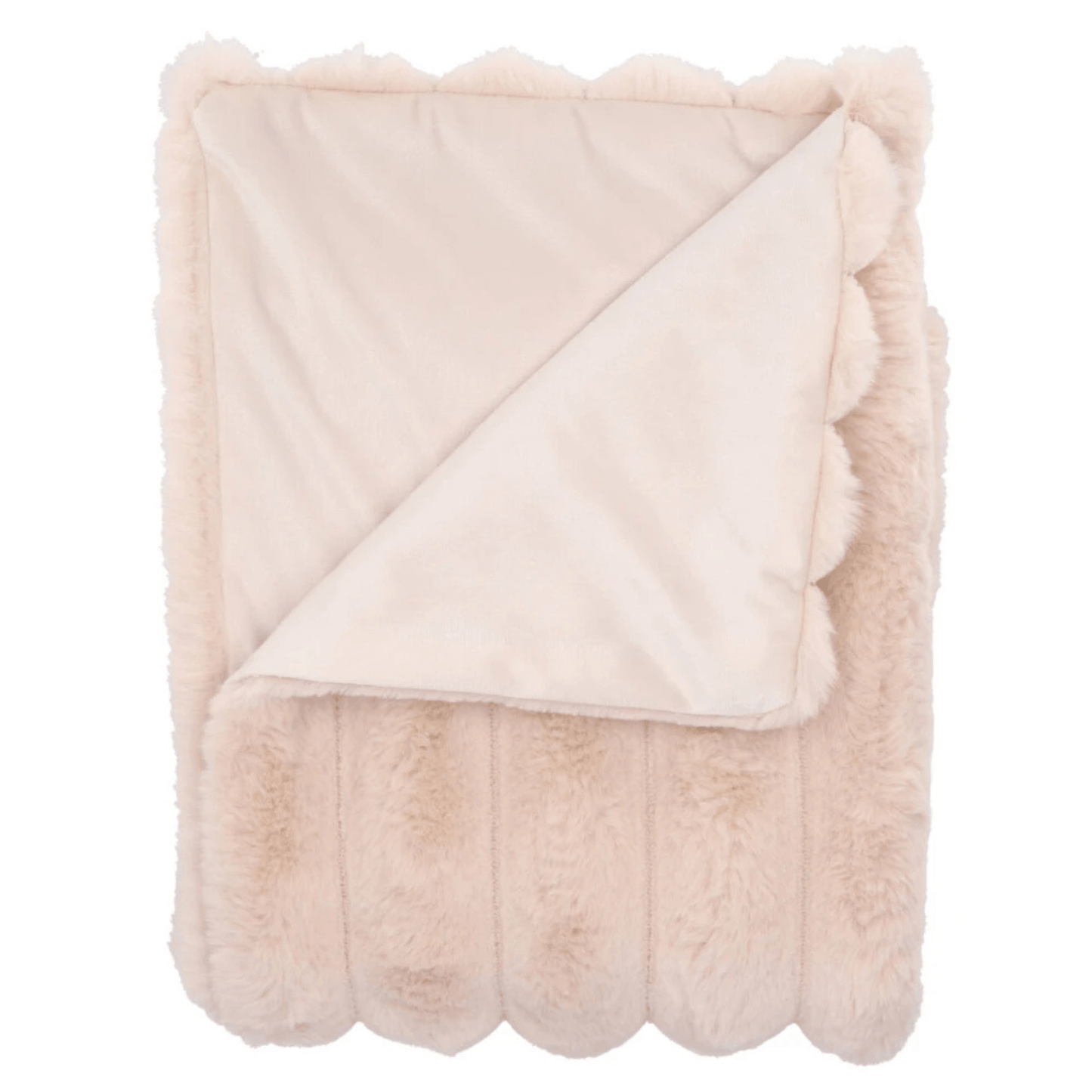 Fluffy plaid - Beige - 140 x 180 cm