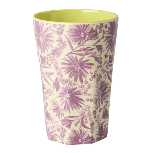 Melamine beker Large - Flower Press print - Rice