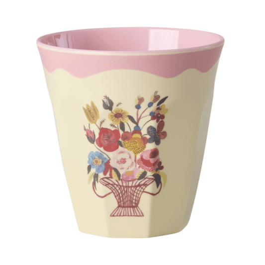 Melamine beker medium - Vintage print - Rice