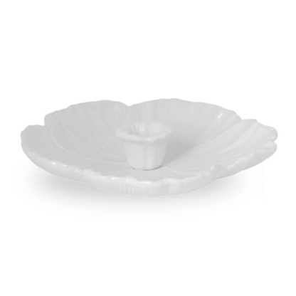 Bloem Keramieken Kandelaar – Ø 21 cm – Wit