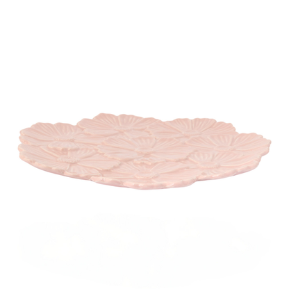 Bloem Keramieken Kandelaar – Ø 13 cm – Licht Roze