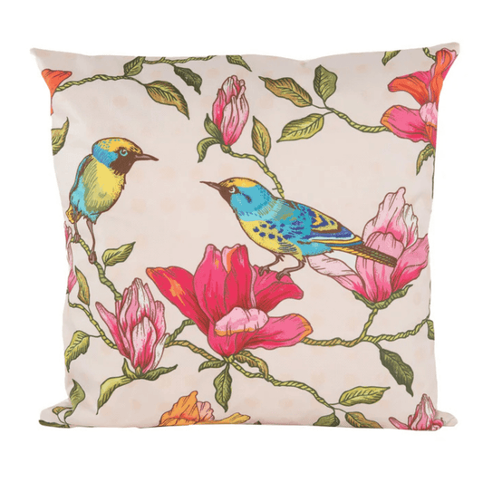 Outdoor-Kissen Vögel & Blumen – 45x45 cm