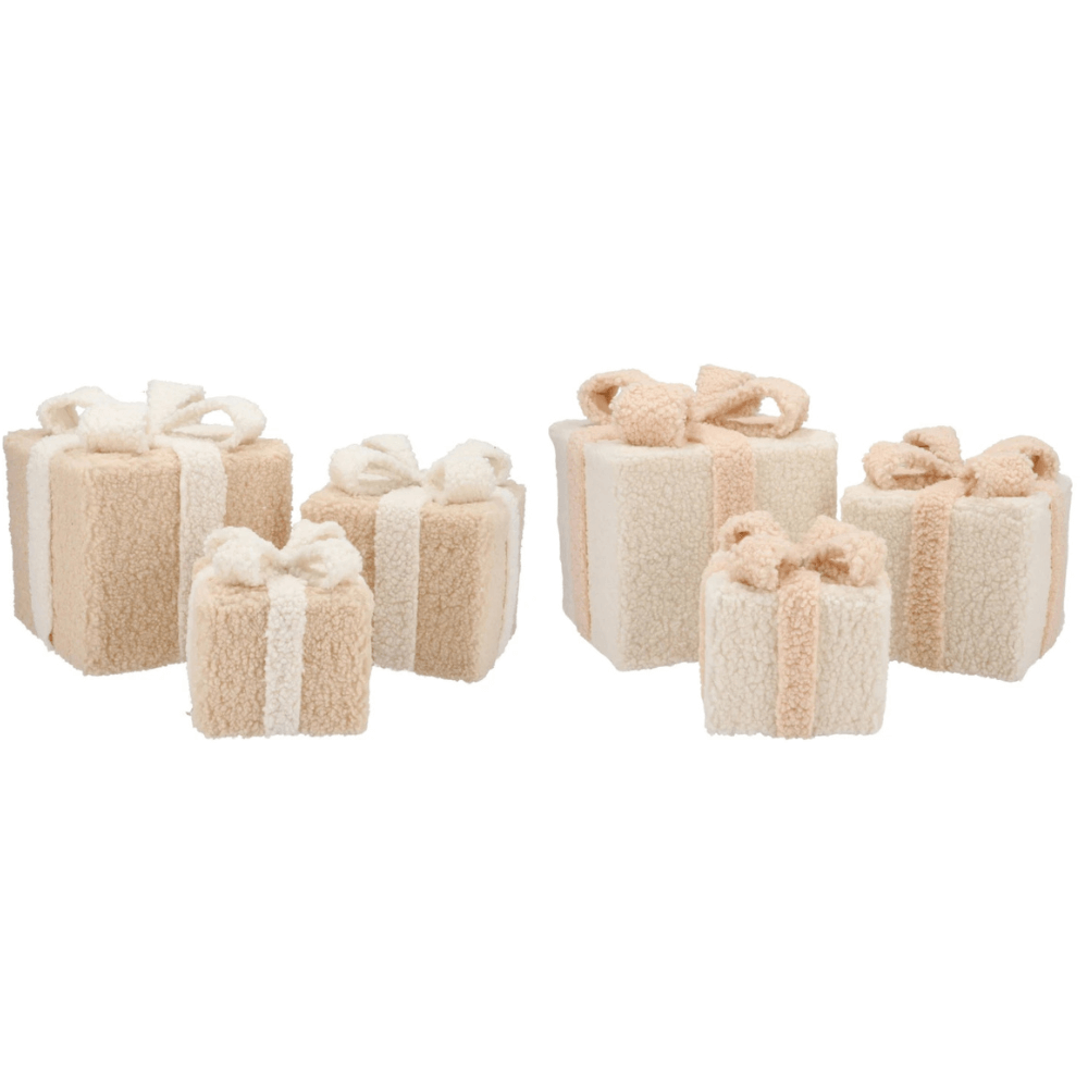 Set van 3 Teddy Cadeaudozen met LED Licht