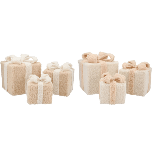 Set van 3 Teddy Cadeaudozen met LED Licht