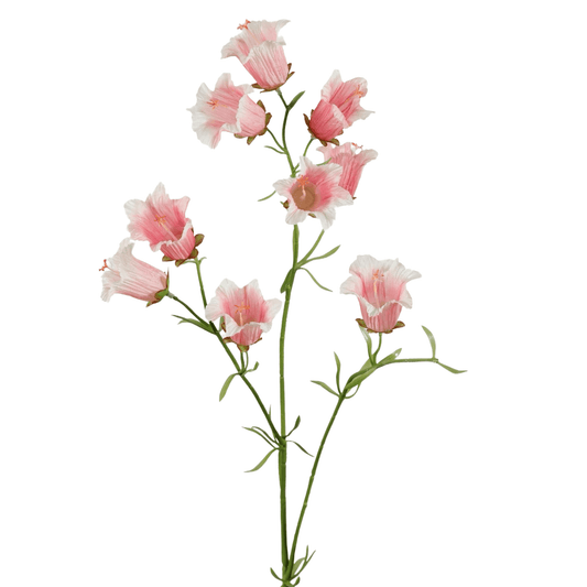 Zijden bloem campanula roze