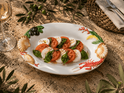 Olivenplatte Handbemalt – Italien – Ø 25 cm