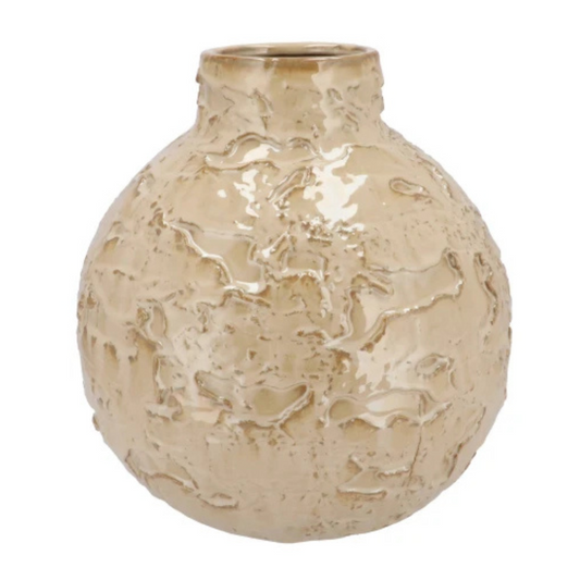 Vaas Cozy - zand - 33cm hoog