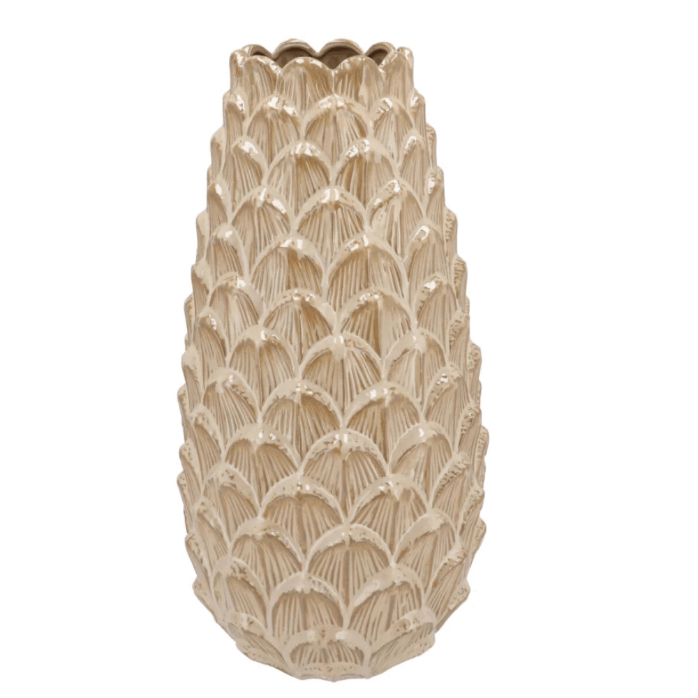Dennenappel Vaas – Keramiek - 35 cm Hoog