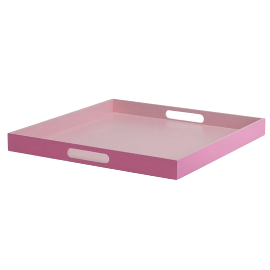 Dienblad vierkant licht roze/fuchsia - Gift Company