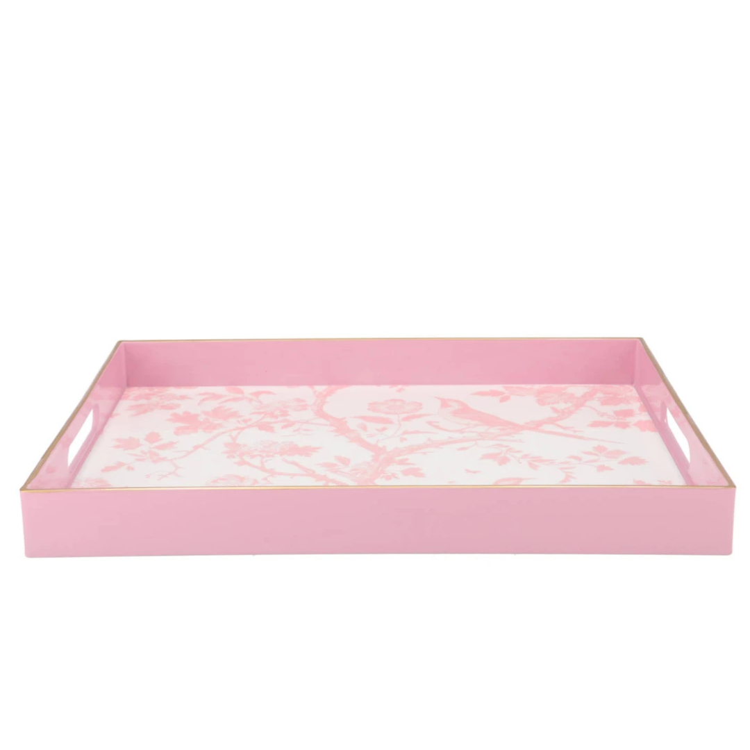 Roze dienblad van Melamine - 35cm X 25cm