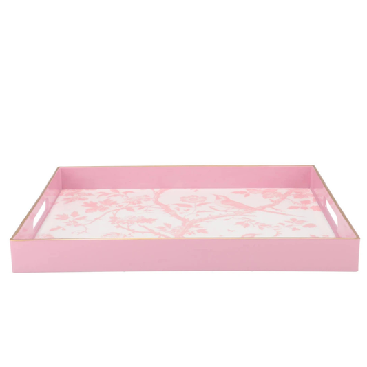 Roze dienblad van Melamine - 35cm X 25cm