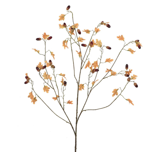 Kunsttak oude eik - met eikels en herfstblad - 130 cm