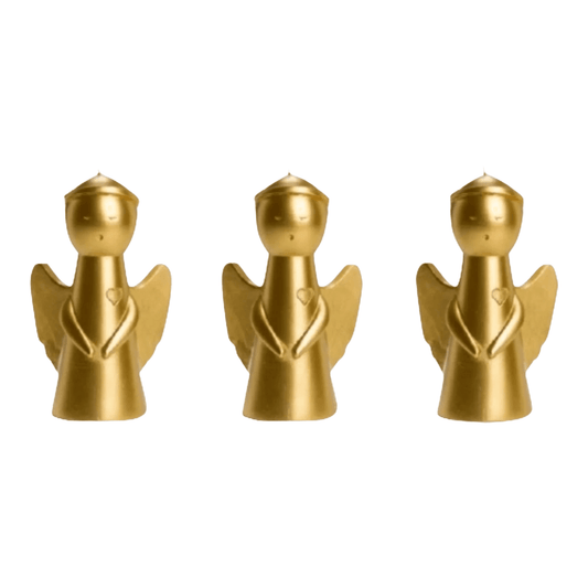 Kaarsen engel goud set van 3
